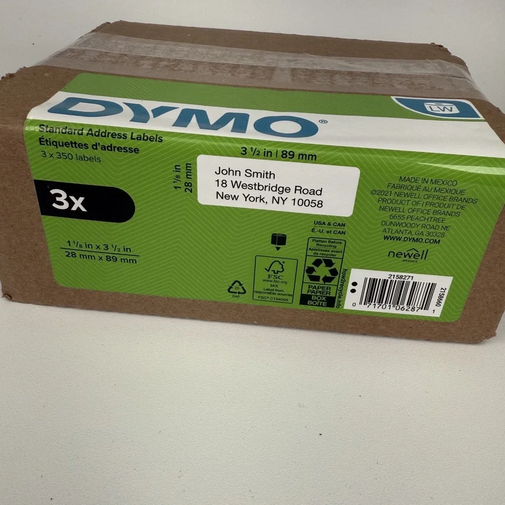 DYMO Genuine LW Mailing Address Labels 1-1/8